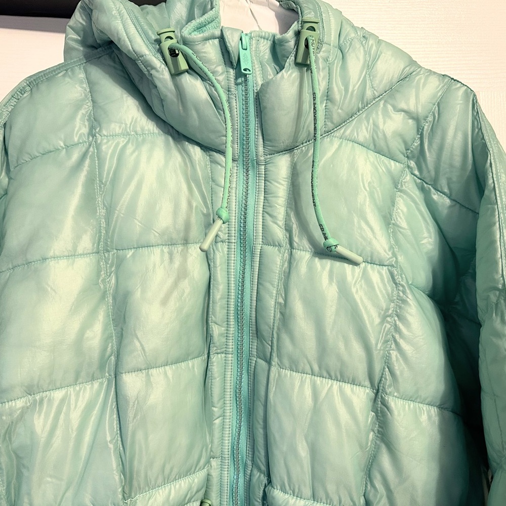 NWT Free People Movement Patricia Packable Poncho Puffer Light Green Small Med - Picture 14 of 15